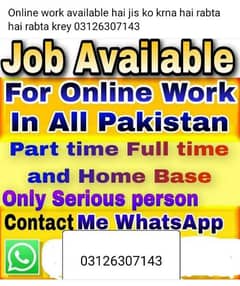 online work for male and female with 100 percent