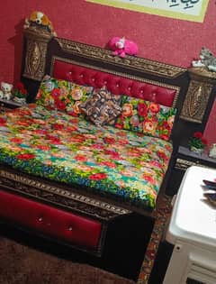 Beds with side table with dresing with 12 inch mattress