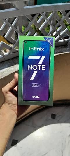 infinix note 7(128+4 gb] only box