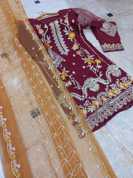 Full Embroiderd Shirt With Emb Dupatta 3pcs 4