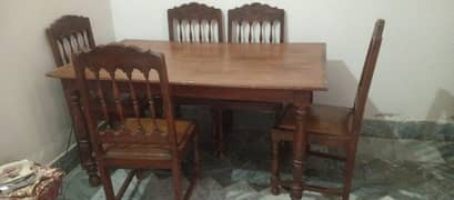6 Person Wooden Dining Table