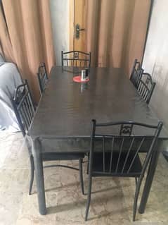 Dinning table for sale 10k final Ikia company plus iron frame