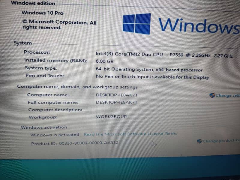 HP Pavilion 2277CL Core 2 Duo 6GB Ram 500GB Hard 2GB ATI 3D Graphics 14