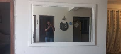 **For Sale: Custom CNC-Cut Mirror Frame with White Deco Paint**
