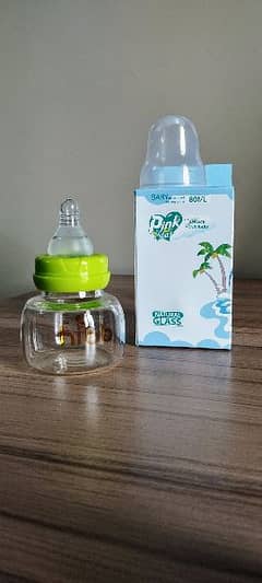 Newborn glass feeder 80ml, imported glass feeder for baby