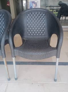 2 plastic chairs available for sale in good condtion@ 3200 fnf