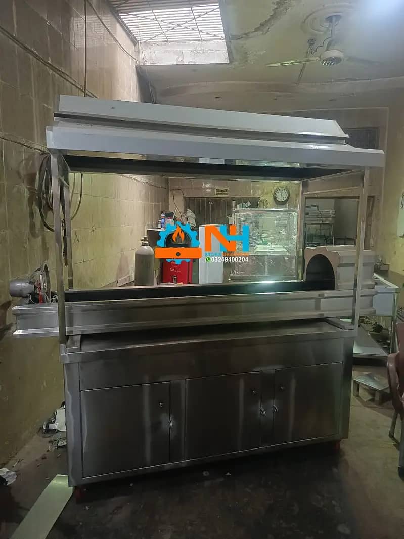 BBQ counter,Shawarma Counter , Hot Plates SS Best Quality 7