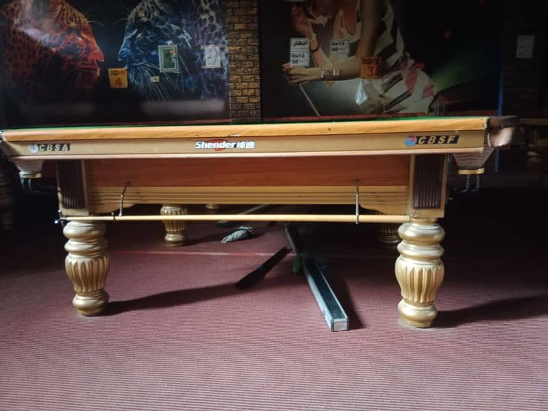 6×12 shender snooker table in slate and steel cution made by cheena 0