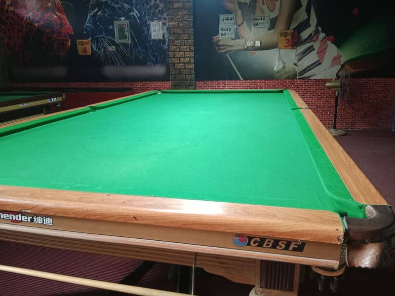 6×12 shender snooker table in slate and steel cution made by cheena 1