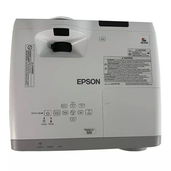 Short-Throw Epson PowerLite 520 3LCD Projector 4