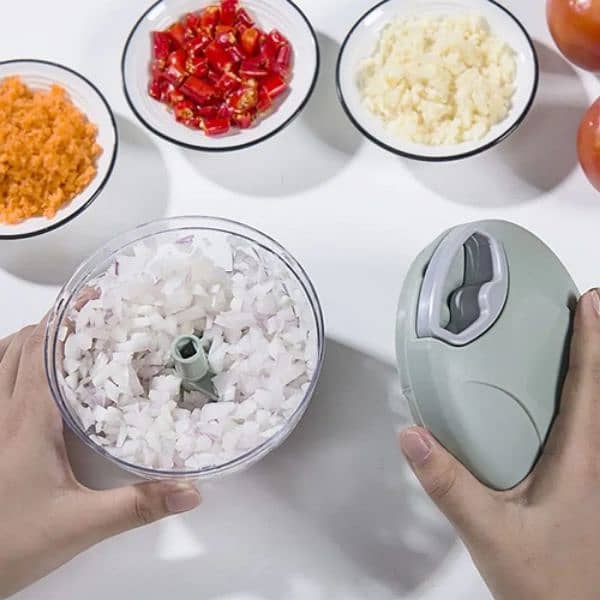 Easy Kitchen Hand Chopper - Manual Spice & Veg Cutter, Mixer, Blender 3