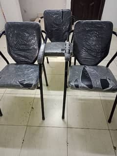 Set of 3 Durable metal frame office chair