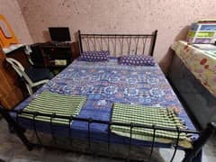 bed with mattress , 2 side tables