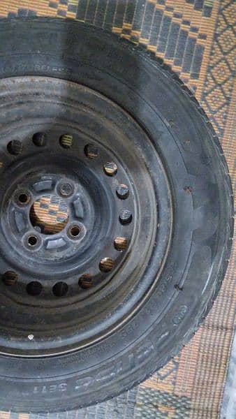 One Rim 13 inch with Tyre Stepney (Read Add) 4