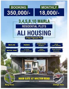 3 & 5 marla plots,Lda approved on installments, possession available