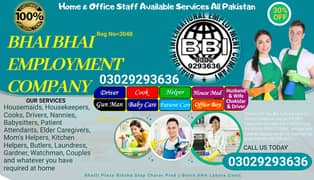 Couple Maid | Cook | Helper Driver | Baby Seater | Maid | House Maid