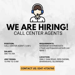 Urgent Hiring for Call Center jobs Male& Female staff