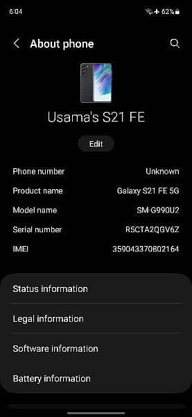 Samsung s21 FE 6