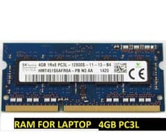 RAM laptop 4GB PC3L