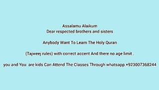 I'm Quran teacher