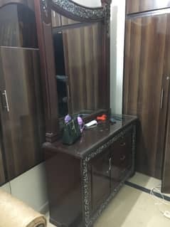 Dressing Table, Iron Stand, Dewan with Table Wood cupboard