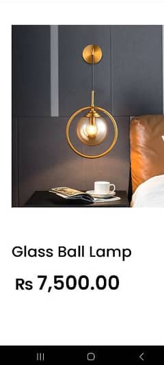 wall lamp bed side pendent light