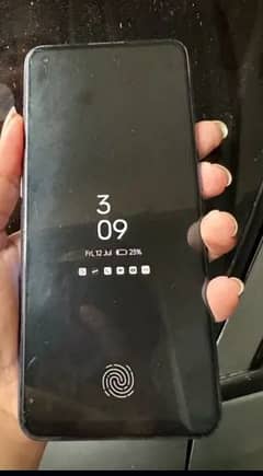 oppo f 19 6 128 finger in display condition 10 by 9  glass change