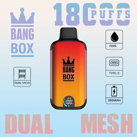 Disposable Vap Bang Box 18000 Puffs 5% Nicotine LED Display 4