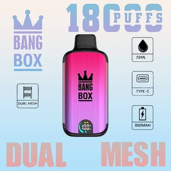 Disposable Vap Bang Box 18000 Puffs 5% Nicotine LED Display 5