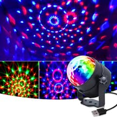 LED Crystal Disco Ball Strobe Party Lights With Bluetooth Speaker