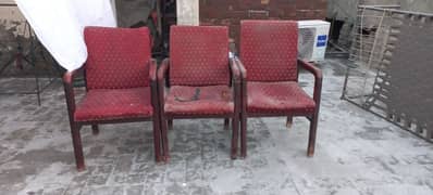 wooden chairs 3 pcs