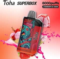 Toha Superbox 8000 Puffs Disposiable Rechargable Vap Pod