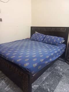 25000 double bed without mattress with 2 side tables