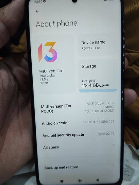 Poco X3 Pro 8 256 GB Without Daba Charge Condition 10 by 09 All Okk 4