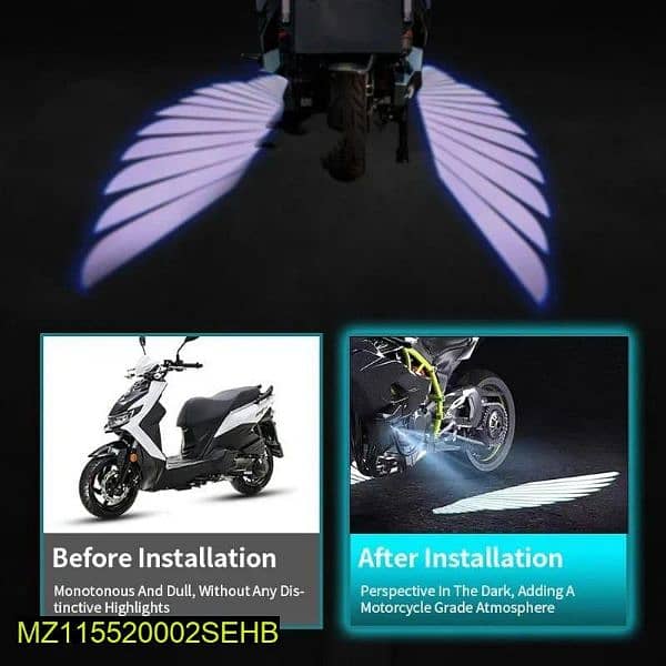 angel wings bike LED light 5