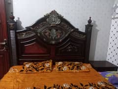 King Size bed set dressing table and Show case.