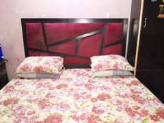 the condition of bed so good no damage red color and without mattress
