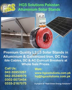 Solar Stands Galvanized & DC Cables