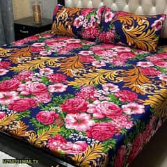 3 piece crystal cotton printed Doubble bed sheet