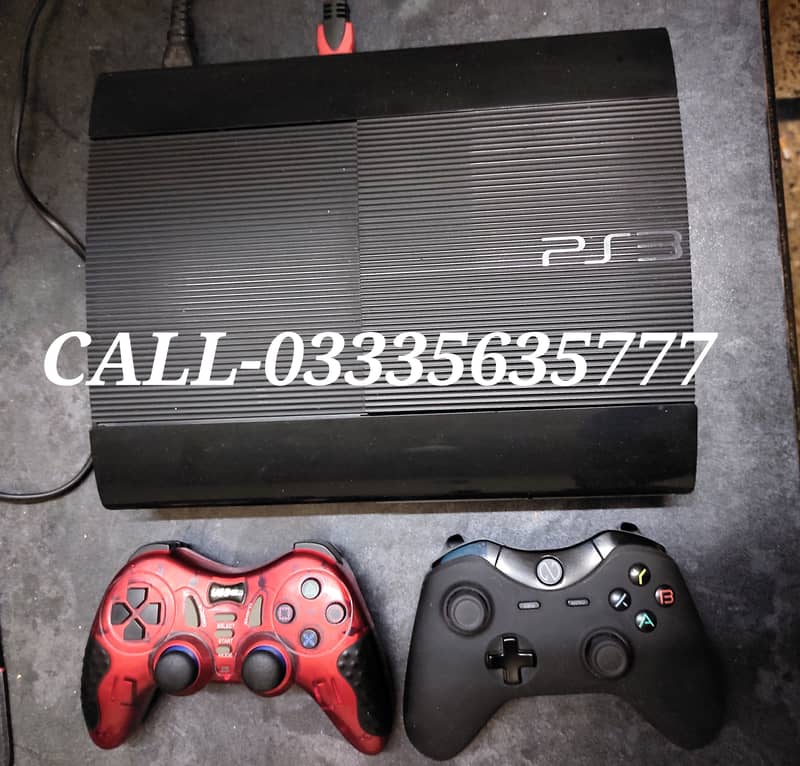 PS3 SUPER SLIM 500GB WITH 25 GAMES CALL-03335635777 0