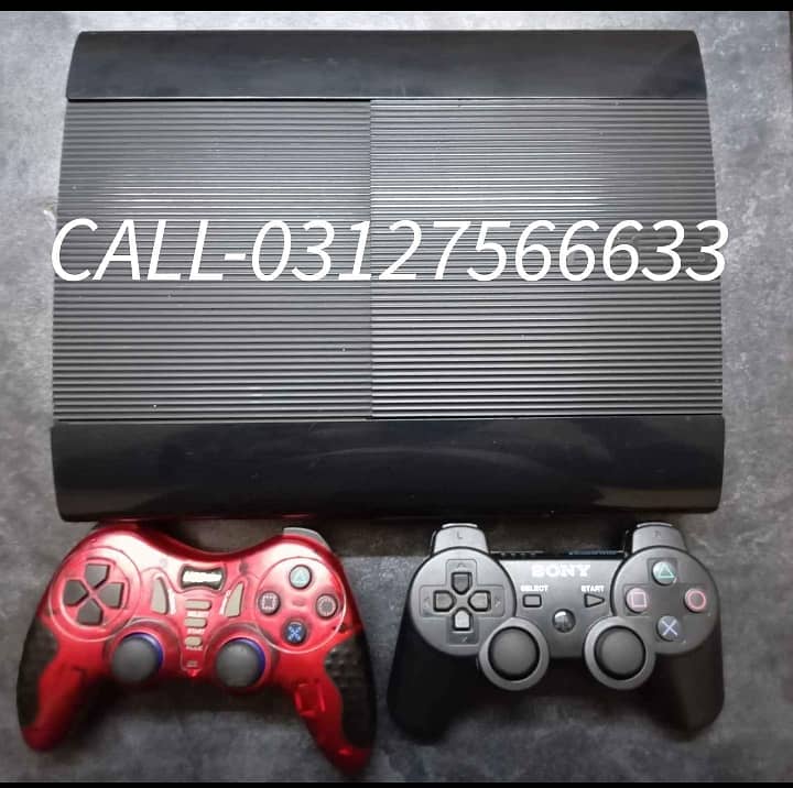 PS3 SUPER SLIM 500GB WITH 25 GAMES CALL-03335635777 9