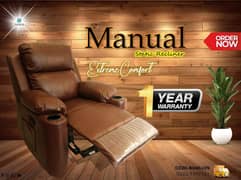 Imported Manual Static Recliner Sofa