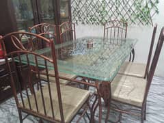 Rod Iron table with 6 chair