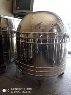 SS Steel tandoor with wheel