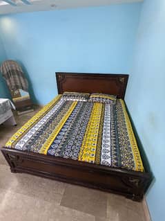 wooden King Size Bed With Mattress