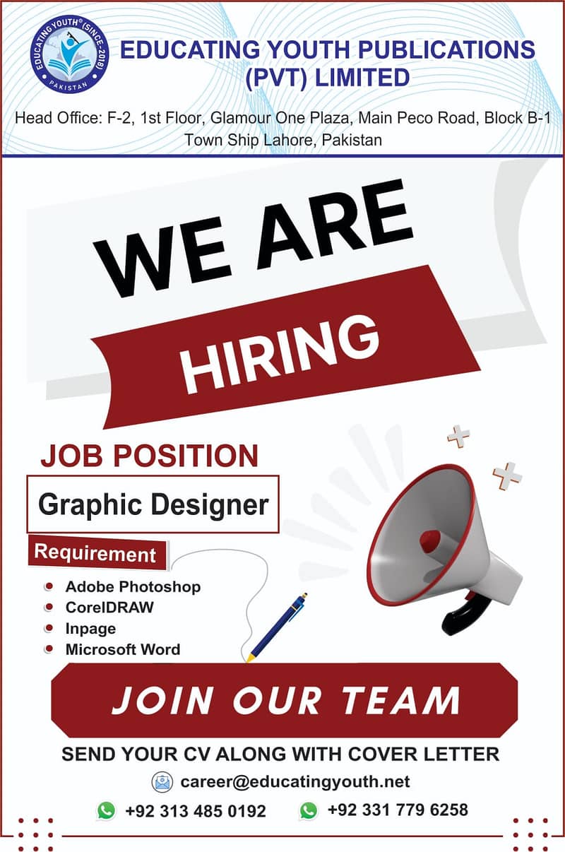 Urgently required Graphic Designer 0