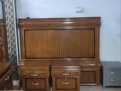 Wooden Bed set side tables & Dressing table