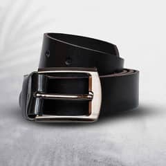 Premium Quality Men's Leather Belt with Classic Metal Buckle