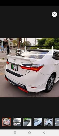 corolla roof spoiler 2015 to 2024 installed