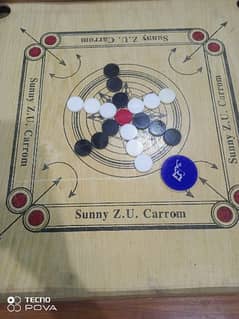 carrom board 28 inch all with striker and gotian
